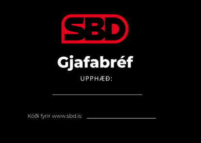 Gjafabréf - SBD á Íslandi