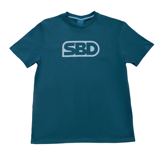 Stuttermabolur BRAND - REFLECT - Teal